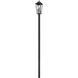 Gannon 3 Light 120.75 inch Black Outdoor Post Mounted Fixture in G9
