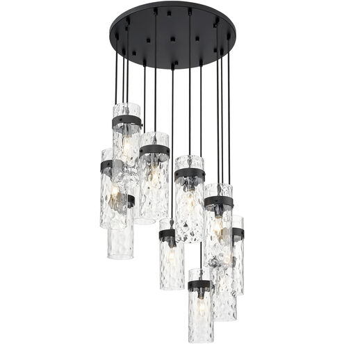 Fontaine 11 Light 26.25 inch Matte Black Chandelier Ceiling Light