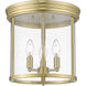 Thayer 3 Light 13 inch Luxe Gold Flush Mount Ceiling Light