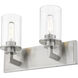 Savannah 2 Light 16.25 inch Brushed Nickel Vanity Wall Light