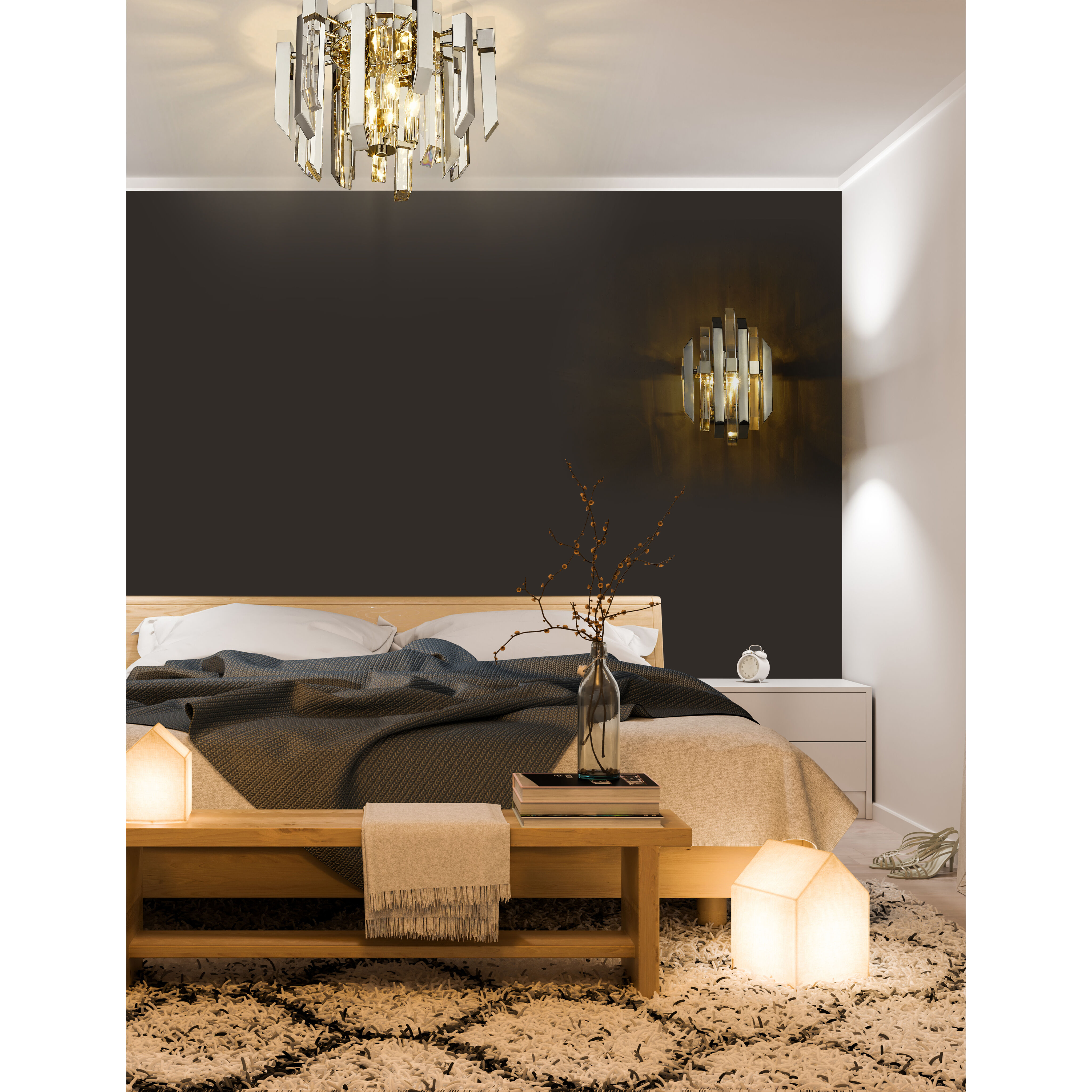 Bova 4 Light 17.25 inch Polished Nickel Flush Mount Ceiling Light