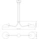 Bellamy 2 Light 46 inch Matte Black Linear Chandelier Ceiling Light