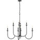 Allistair 8 Light 36 inch Matte Black Chandelier Ceiling Light