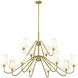 Gianna 12 Light 60.25 inch Modern Gold Chandelier Ceiling Light