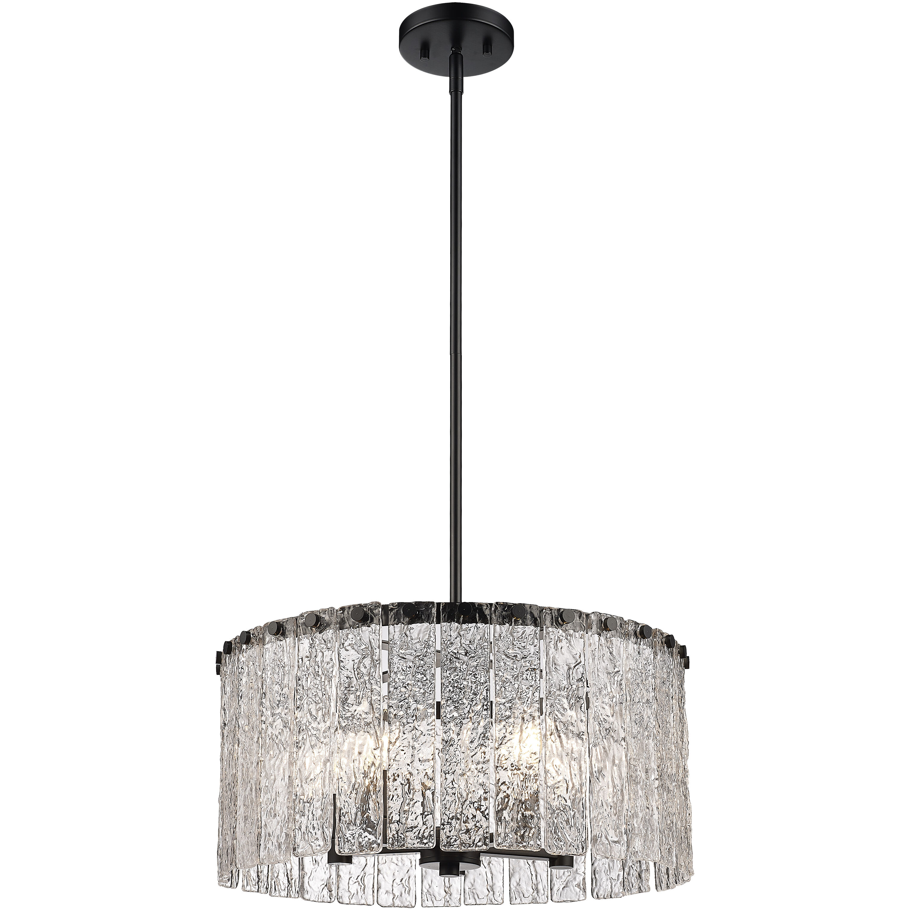Glacier 5 Light 19 inch Matte Black Pendant Ceiling Light