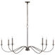 Arrington 6 Light 63 inch Plated Bronze Chandelier Ceiling Light