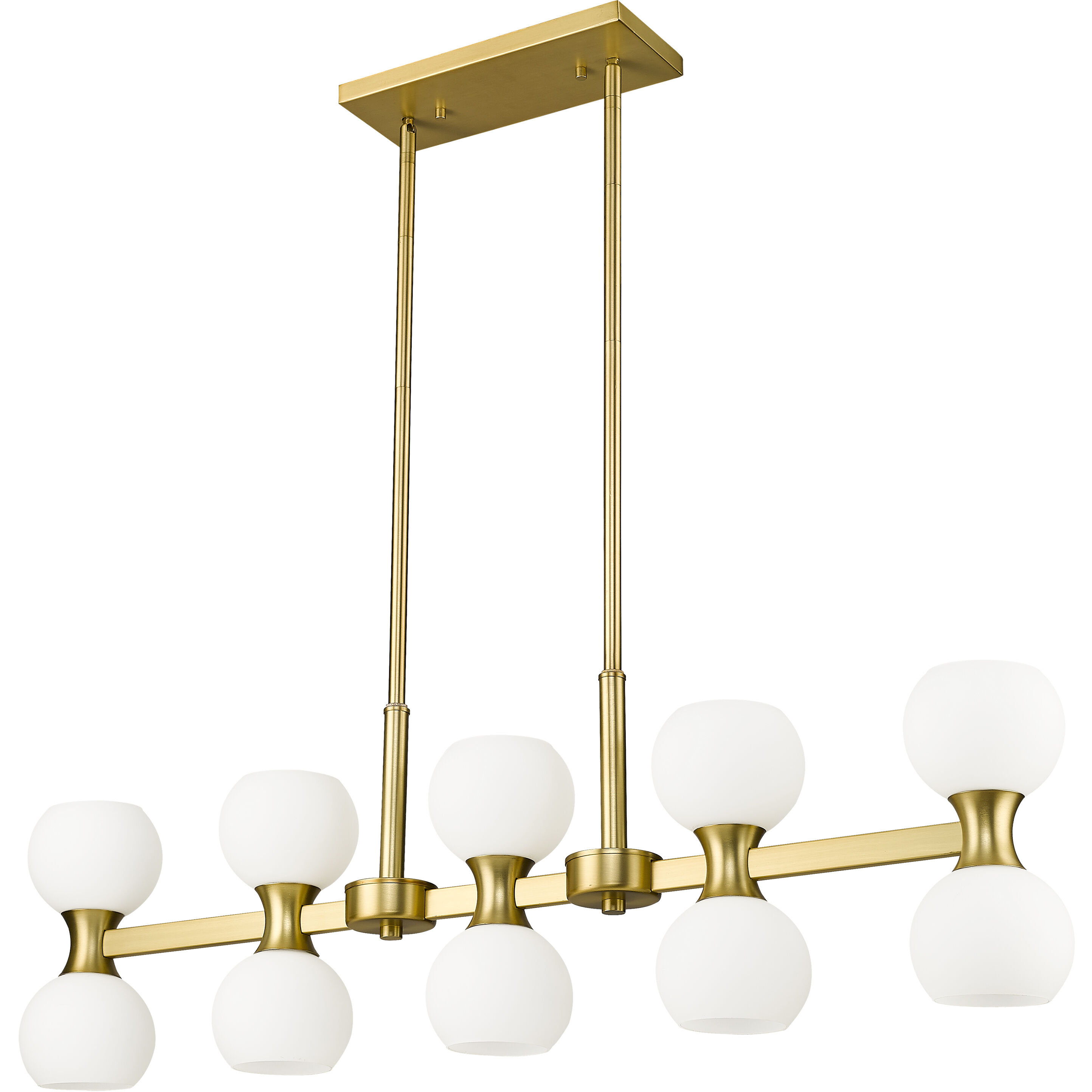 Artemis 10 Light 40 inch Modern Gold Linear Chandelier Ceiling Light