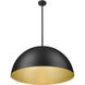 Vega Pendant Ceiling Light in Matte Black