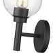 Sutton 1 Light 6 inch Matte Black Wall Sconce Wall Light