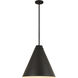 Eaton 1 Light 24 inch Matte Black Pendant Ceiling Light