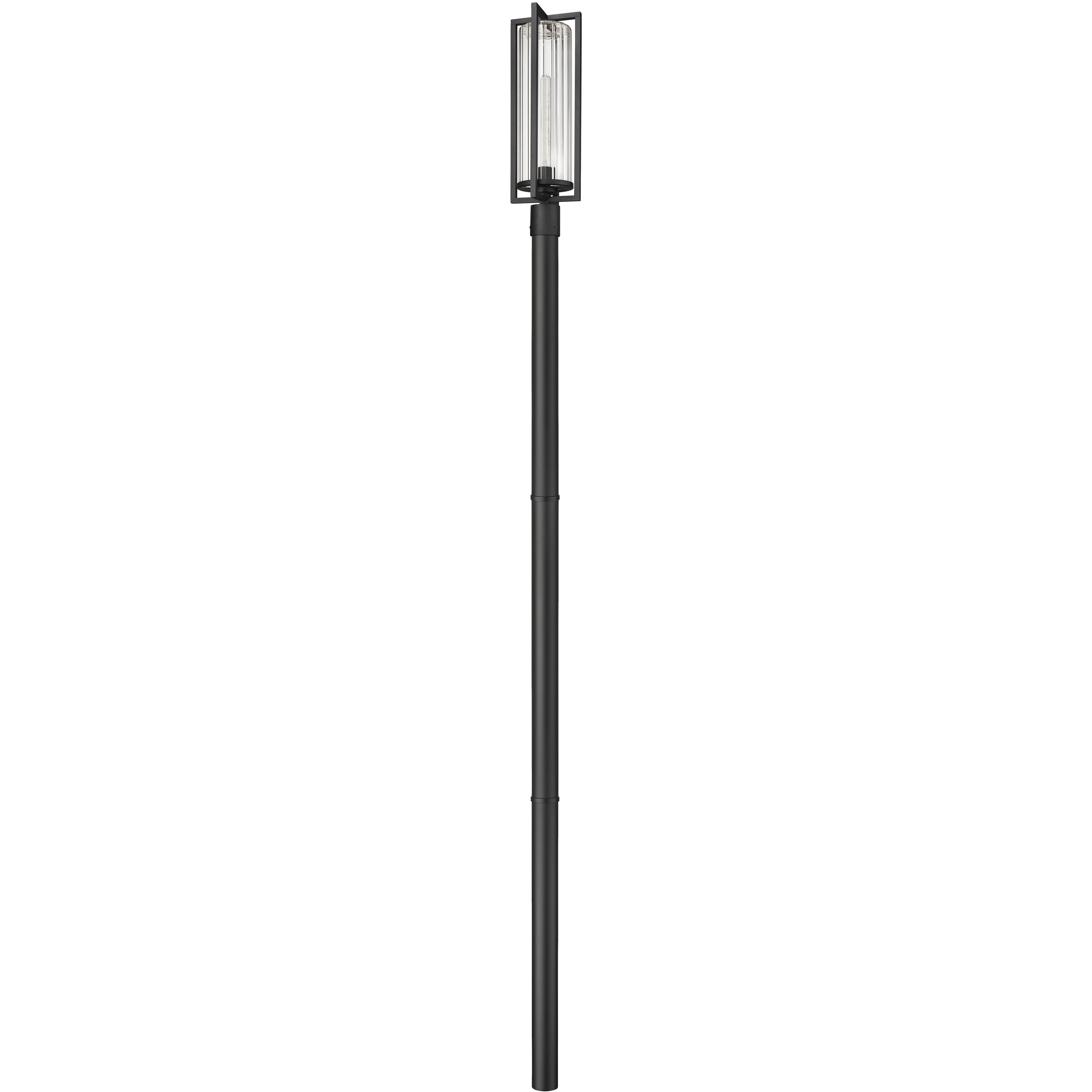 Aura 1 Light 119.75 inch Black Outdoor Post Mounted Fixture in G9