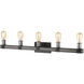Kirkland 5 Light 38 inch Ashen Barnboard Vanity Wall Light