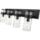 Fontaine 4 Light 34 inch Matte Black Vanity Wall Light
