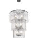 Glacier 12 Light 27.5 inch Matte Black Chandelier Ceiling Light