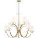 Cordelia 10 Light 40 inch Modern Gold Chandelier Ceiling Light