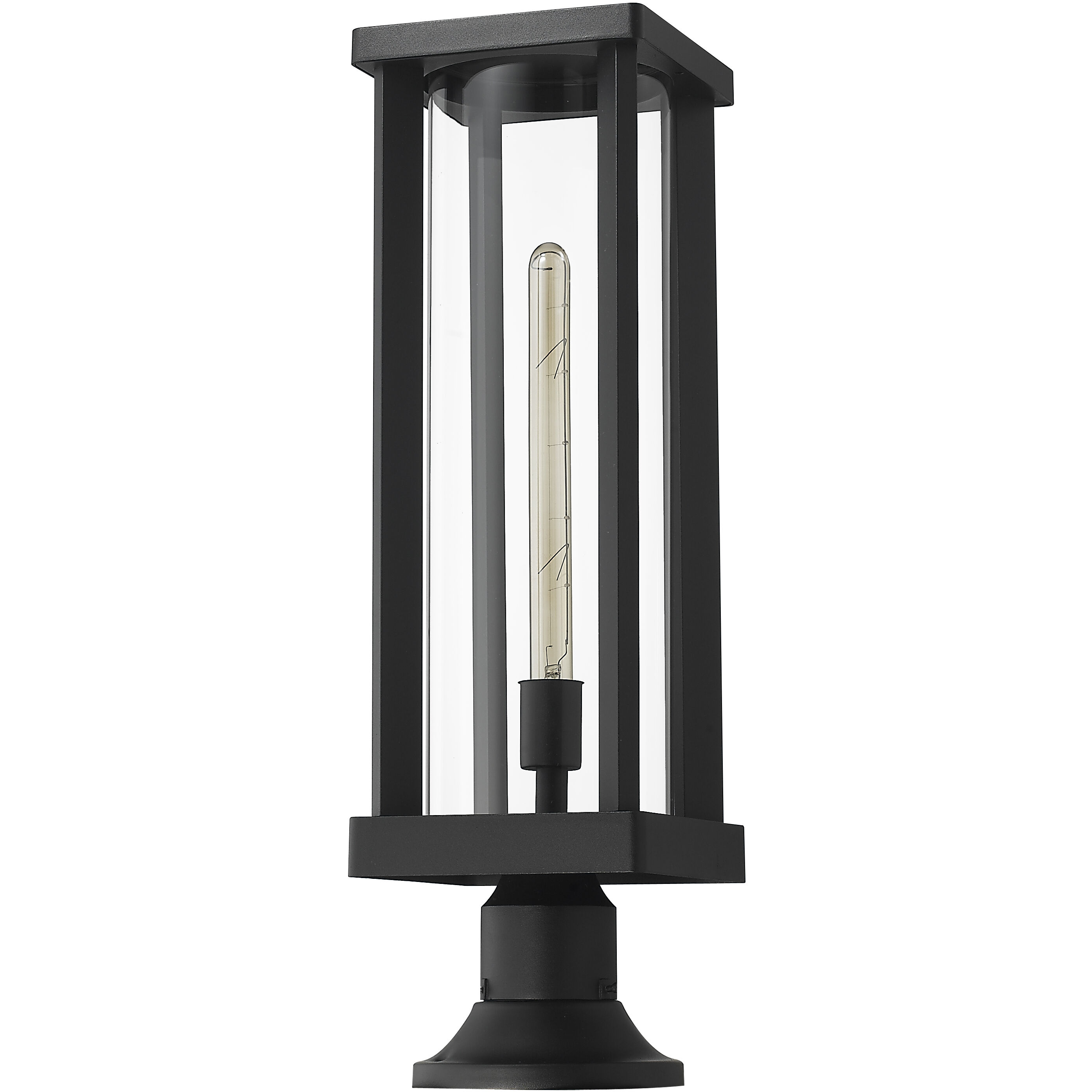 Glenwood 1 Light 22 inch Black Outdoor Pier Mounted Fixture