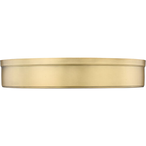 Anders 3 Light 22 inch Rubbed Brass Flush Mount Ceiling Light