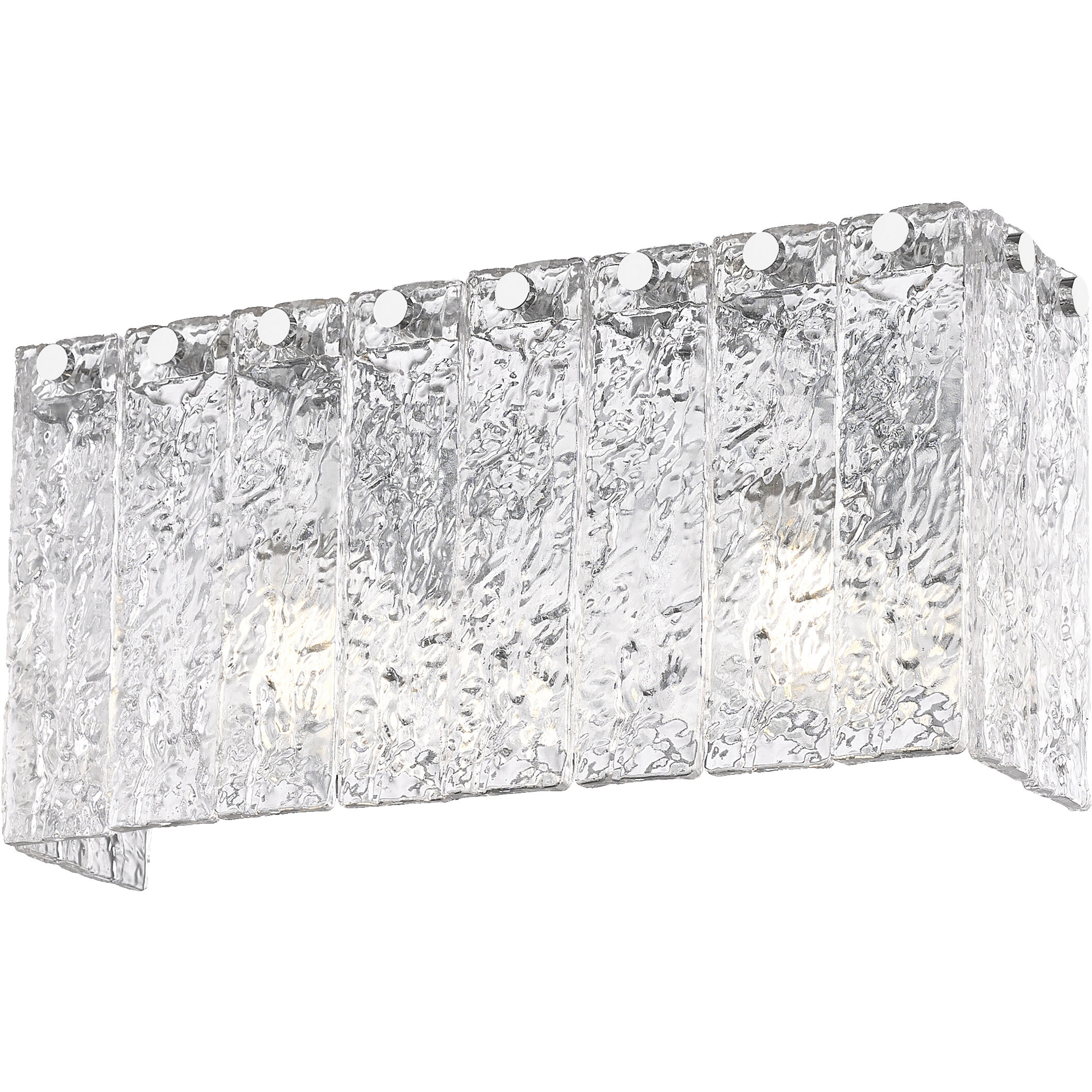 Glacier 2 Light 15 inch Chrome Vanity Wall Light
