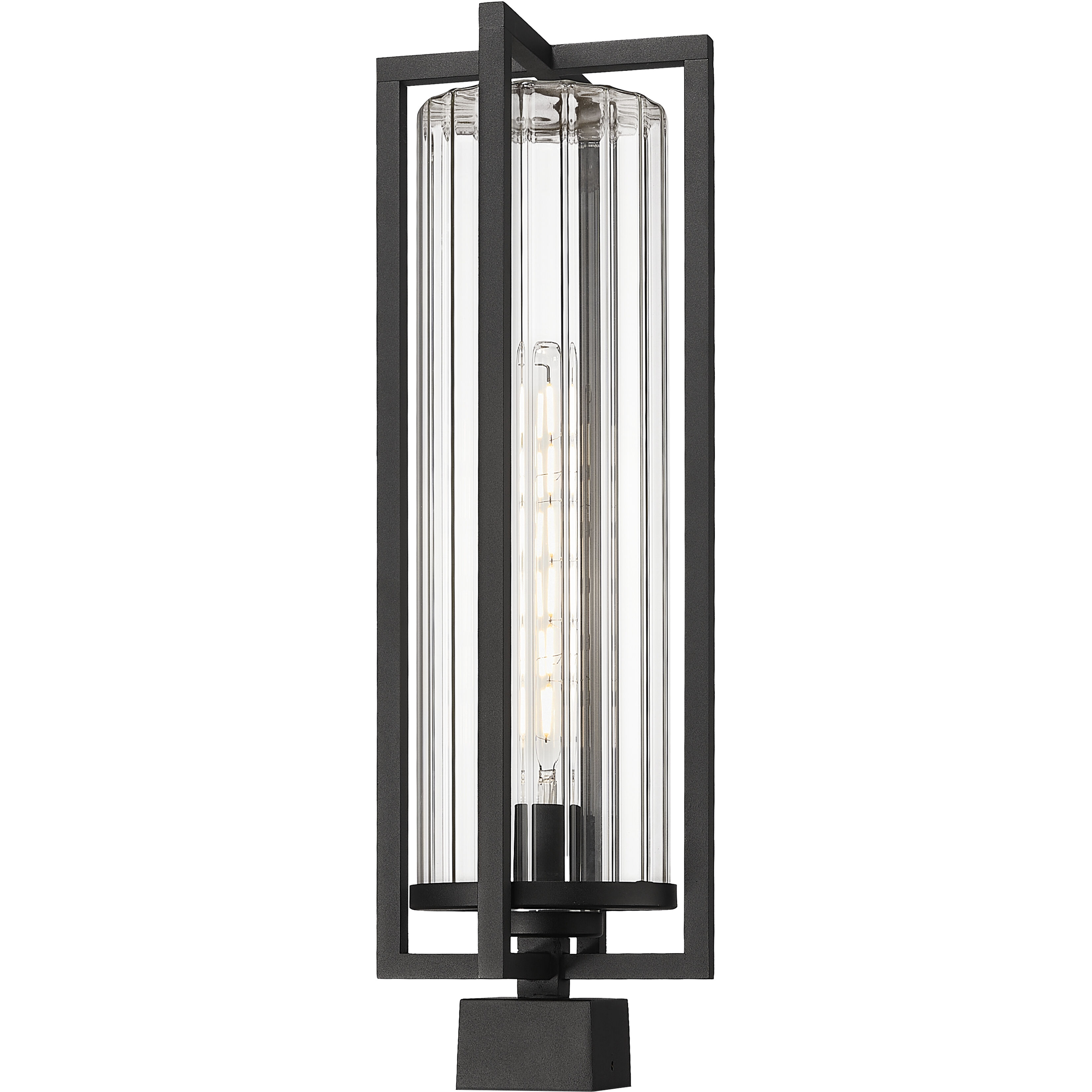 Aura 1 Light 24.5 inch Black Outdoor Post Mounted Fixture in G9
