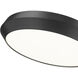 Quasars LED 20 inch Matte Black Flush Mount Ceiling Light