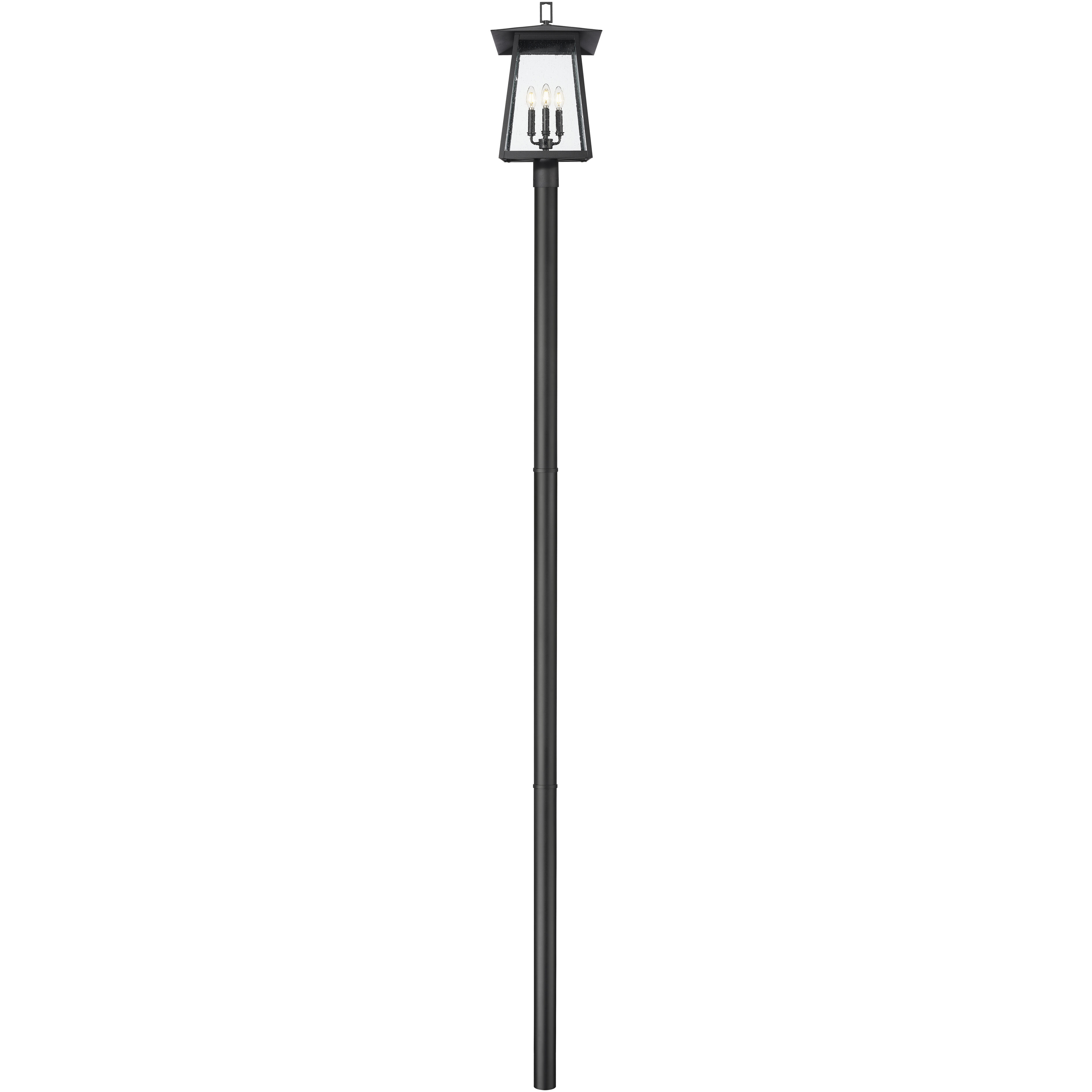 Rainer 4 Light 142.25 inch Black Outdoor Post Mounted Fixture in G9