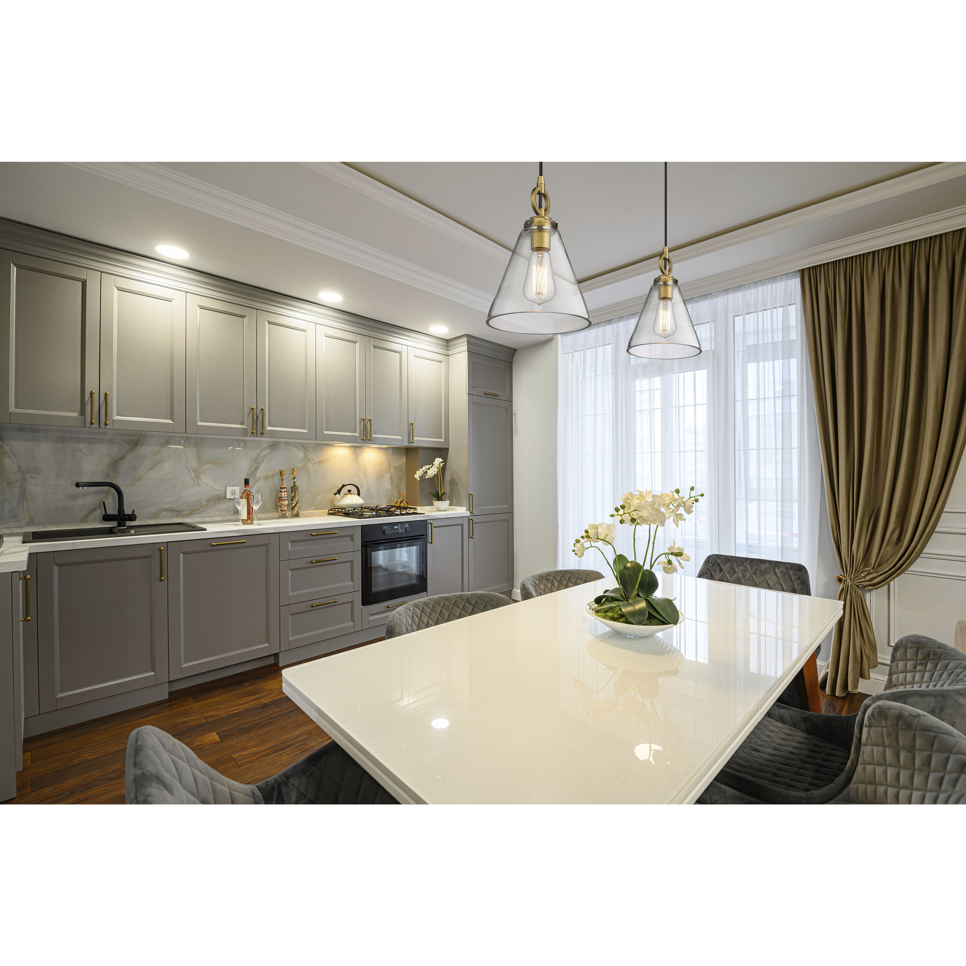 Harper 1 Light 8 inch Rubbed Brass Pendant Ceiling Light