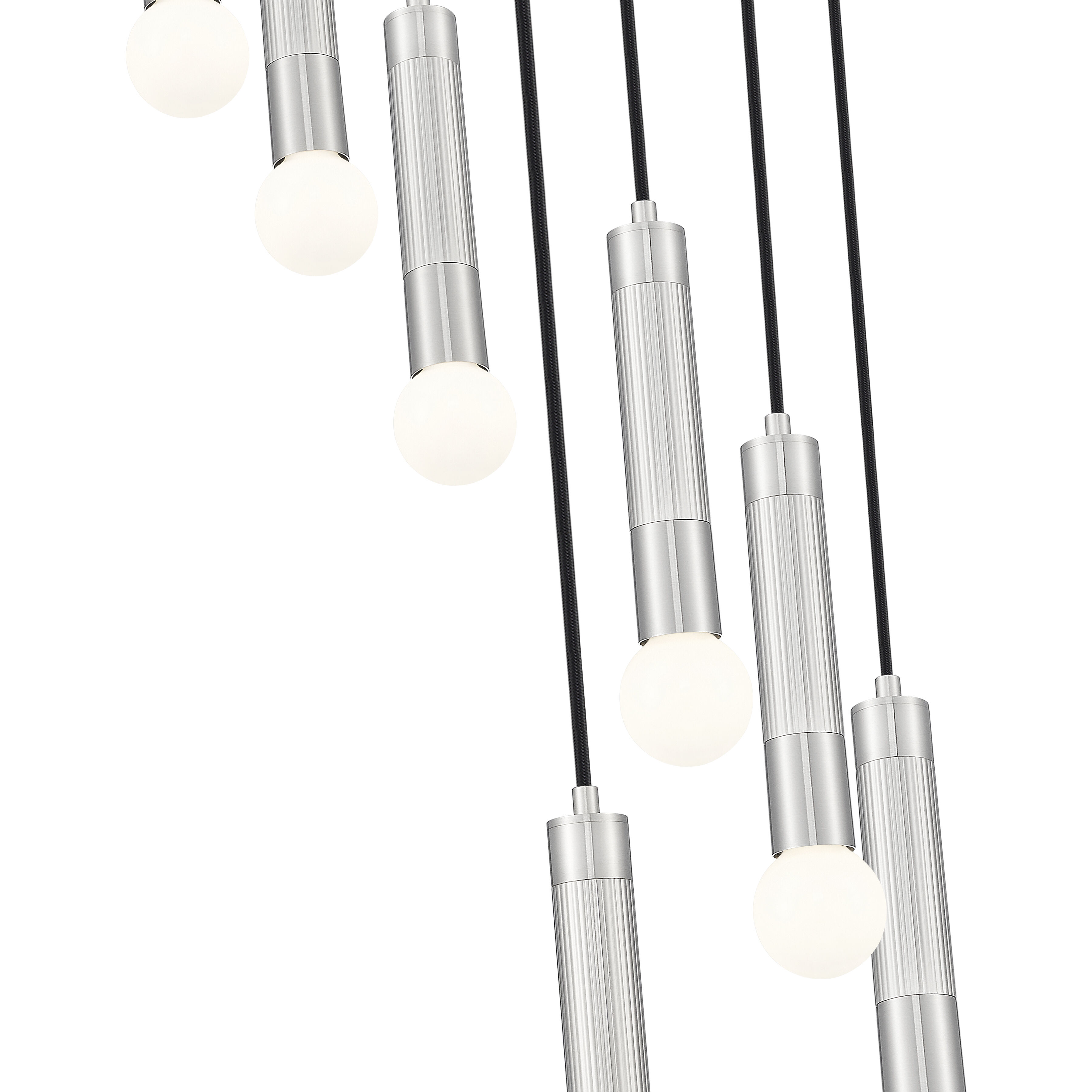 Stari 7 Light 18 inch Brushed Nickel Chandelier Ceiling Light