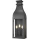 Toulouse 3 Light 26.5 inch Sand Black Outdoor Wall Light