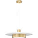 Ludo LED 20 inch Matte White and Modern Gold Pendant Ceiling Light
