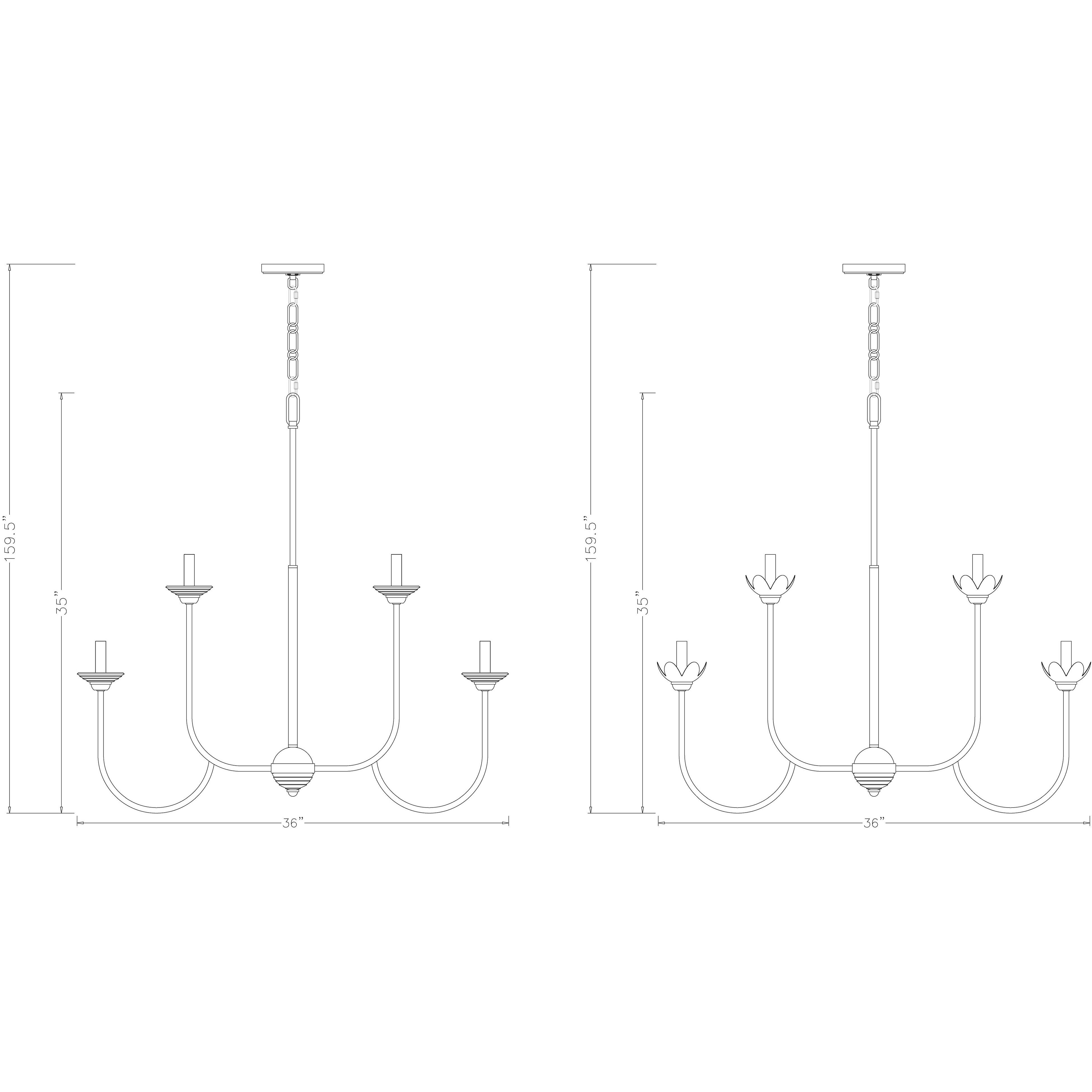 Allistair 8 Light 36 inch Matte Black Chandelier Ceiling Light