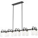 Delaney 10 Light 56 inch Matte Black Linear Chandelier Ceiling Light