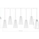 Farrell 7 Light 54 inch Matte Black Linear Chandelier Ceiling Light