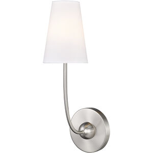 Shannon 1 Light 5.25 inch Brushed Nickel Wall Sconce Wall Light