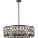 Dealey 8 Light 30.25 inch Matte Black Chandelier Ceiling Light