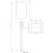 Mia 1 Light 6 inch Brushed Nickel Wall Sconce Wall Light