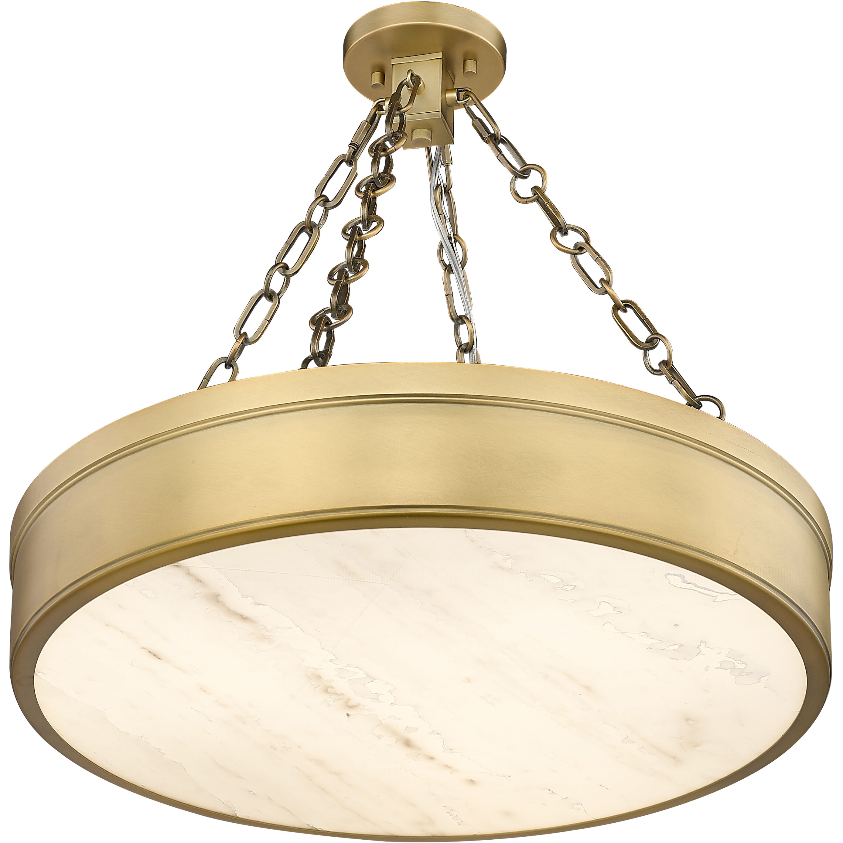 Z-Lite 1944SF22-RB-LED Anders LED 22 inch Rubbed Brass Semi Flush