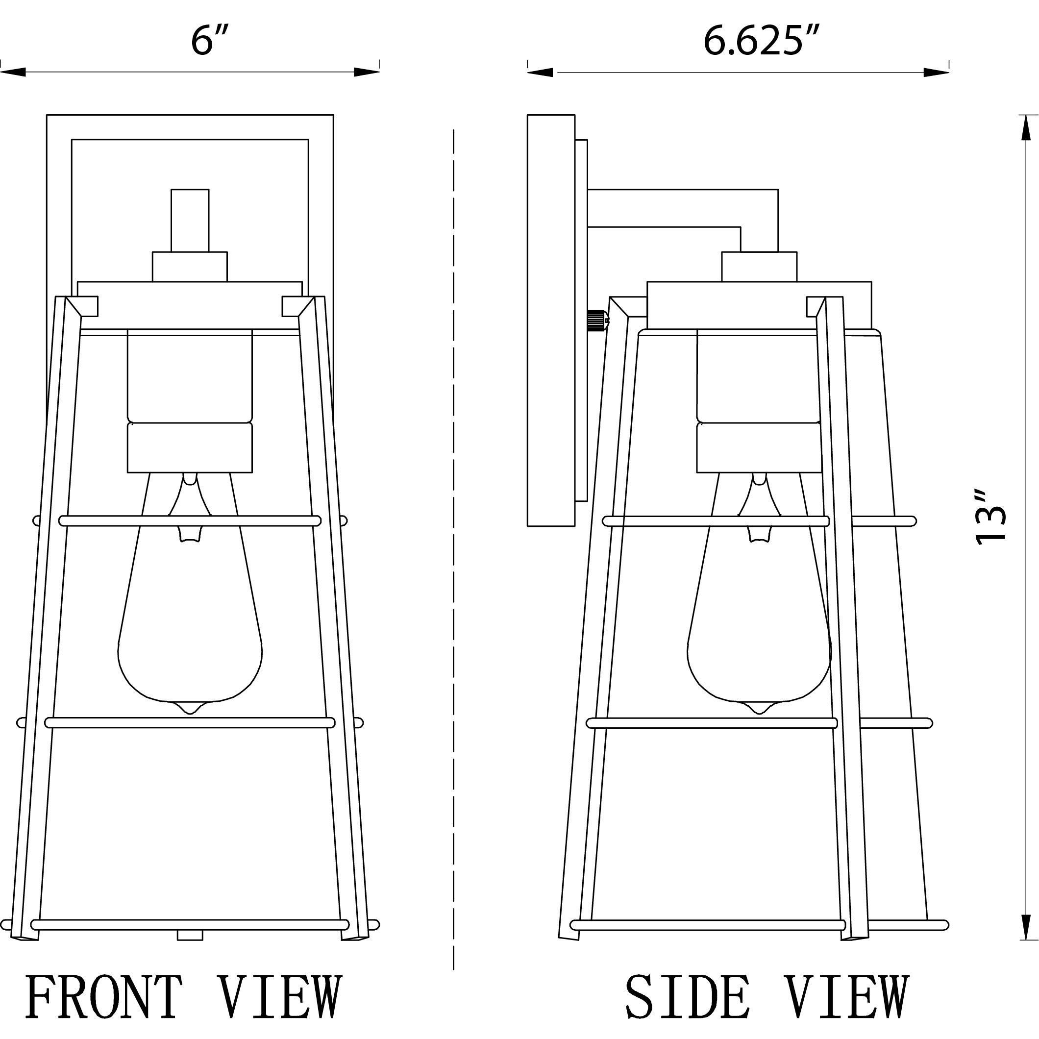 Helix 1 Light 13 inch Black Outdoor Wall Light