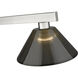 Players 3 Light 46 inch Brushed Nickel Billiard Ceiling Light in Smoke Acrylic