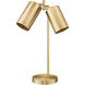 Lumina 23 inch 60 watt Modern Gold Table Lamp Portable Light