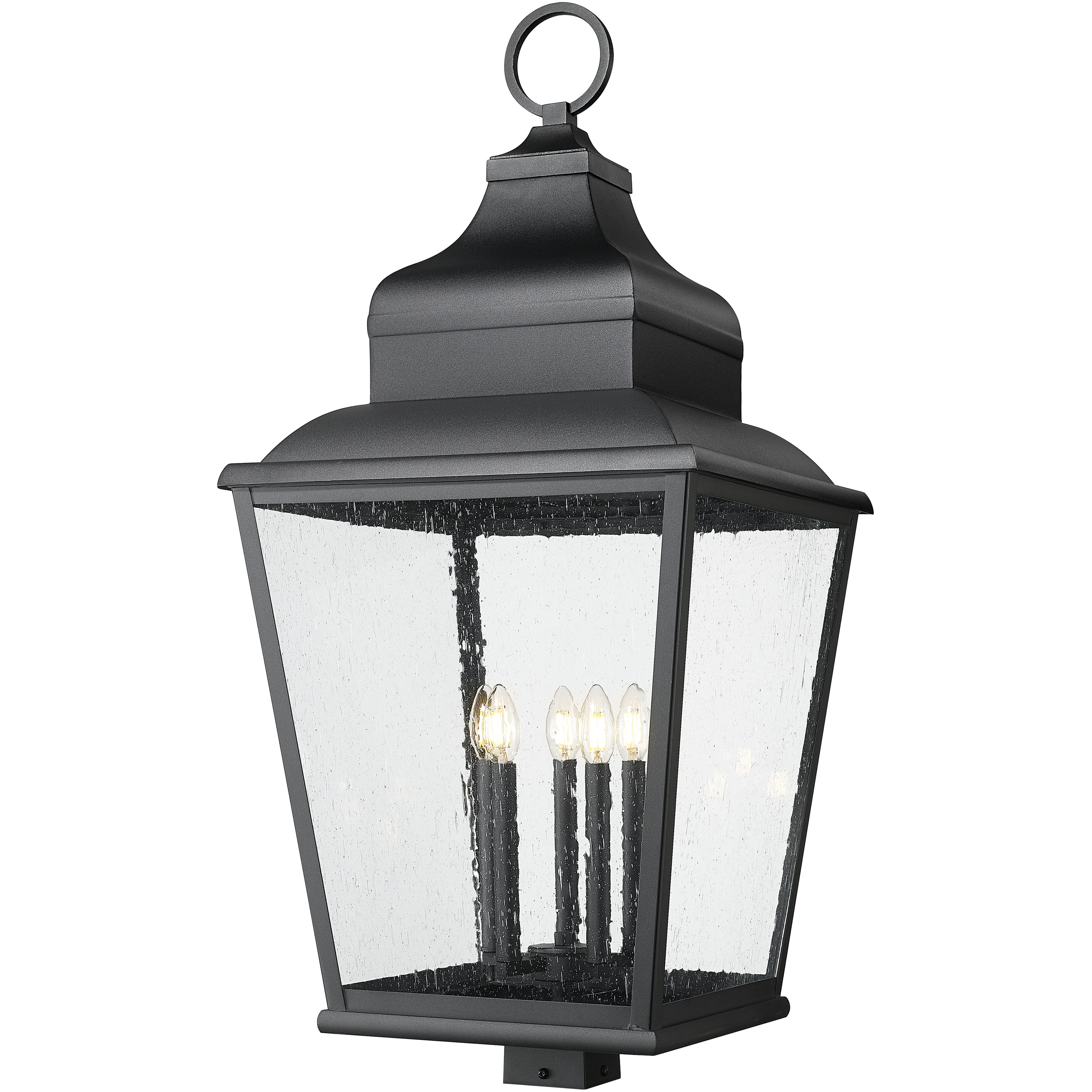 Raphael 5 Light 39.5 inch Sand Black Outdoor Post Mount Fixture in Soft Sand Black