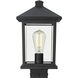 Portland 1 Light 14.38 inch Black Outdoor Post Mount Fixture