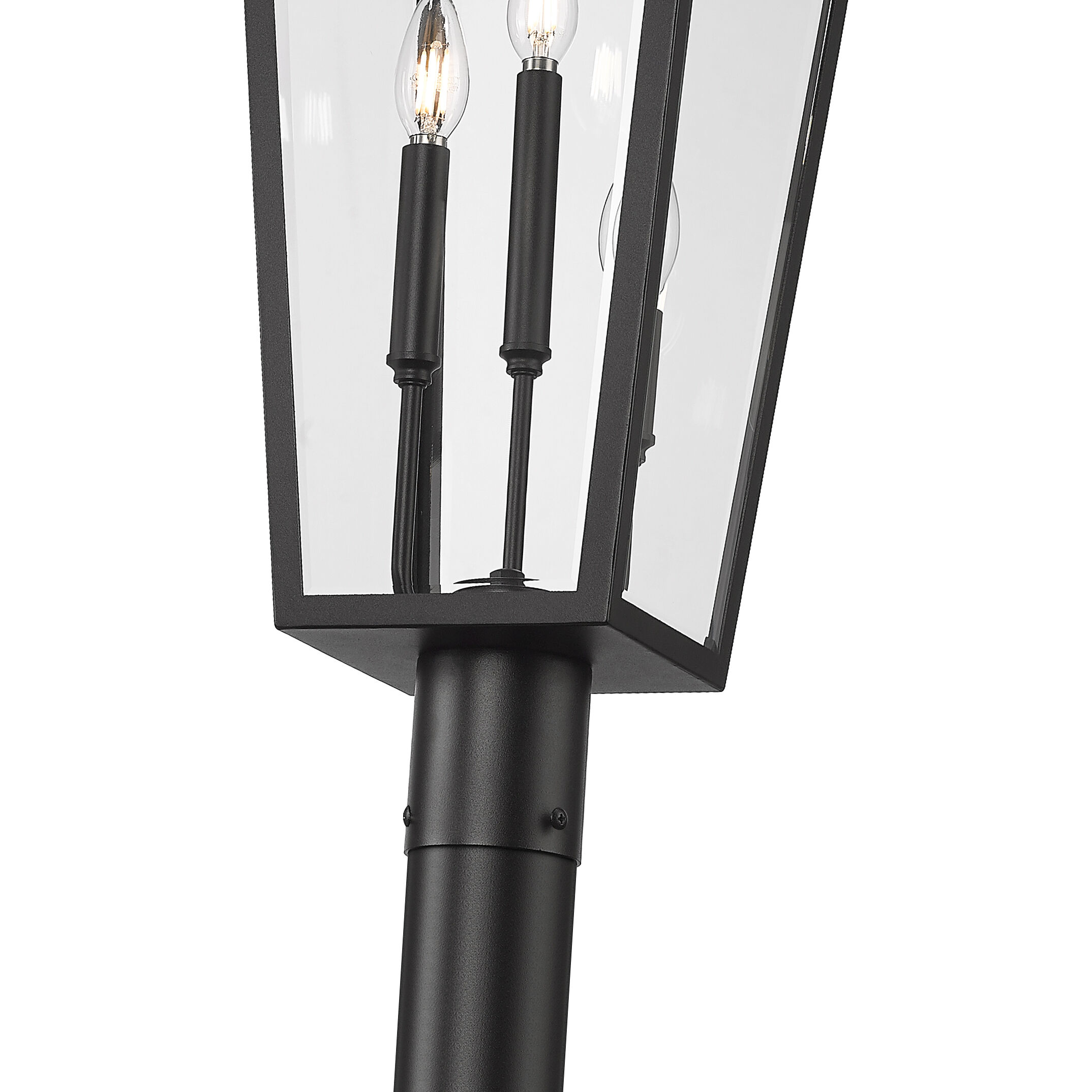 Gannon 3 Light 125.5 inch Black Outdoor Post Mounted Fixture in G9