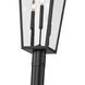 Gannon 3 Light 125.5 inch Black Outdoor Post Mounted Fixture in G9