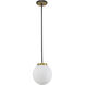 Parsons 1 Light 10 inch Matte Black and Olde Brass Pendant Ceiling Light