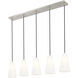Farrell 5 Light 42 inch Brushed Nickel Linear Chandelier Ceiling Light