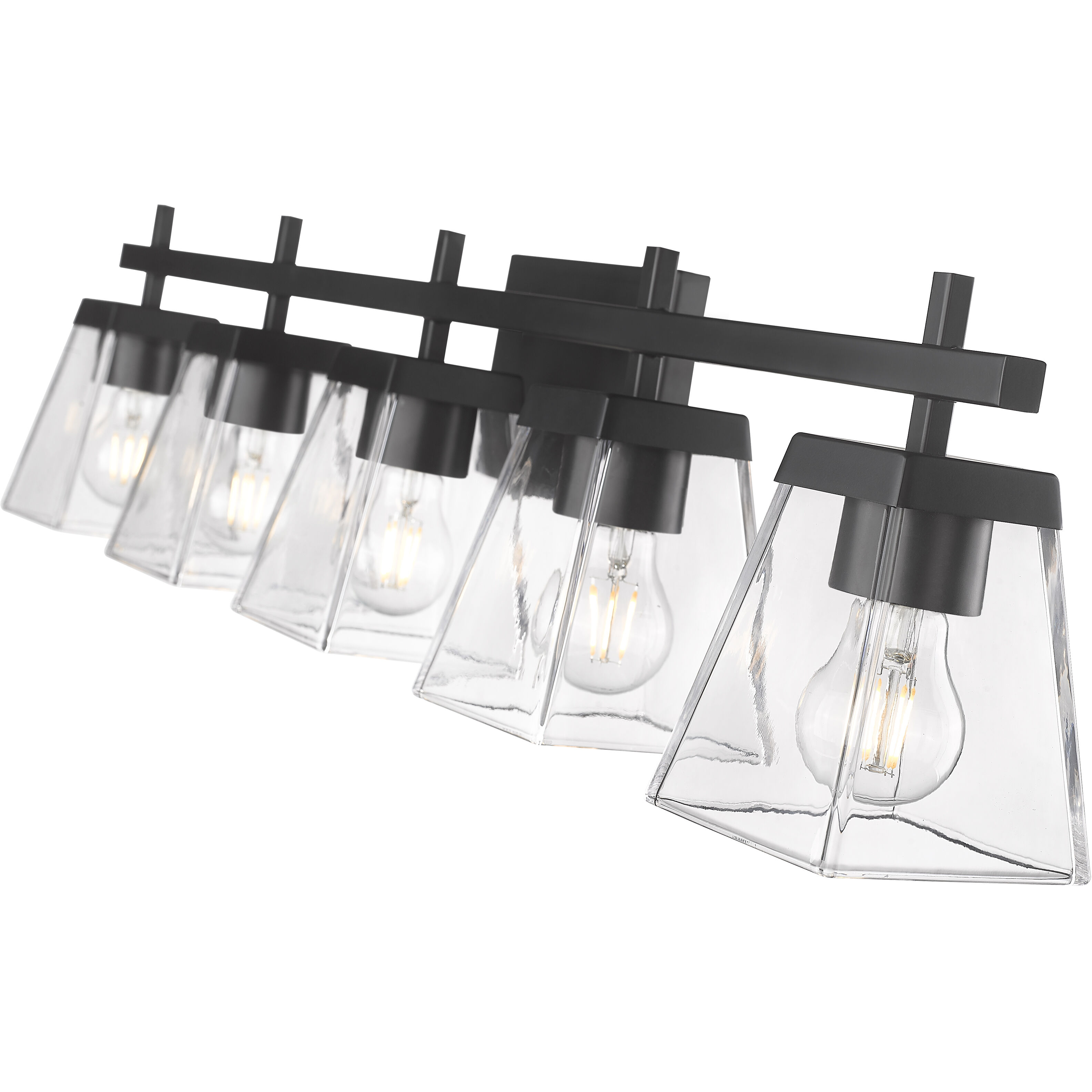 Lauren 5 Light 39 inch Matte Black Vanity Wall Light