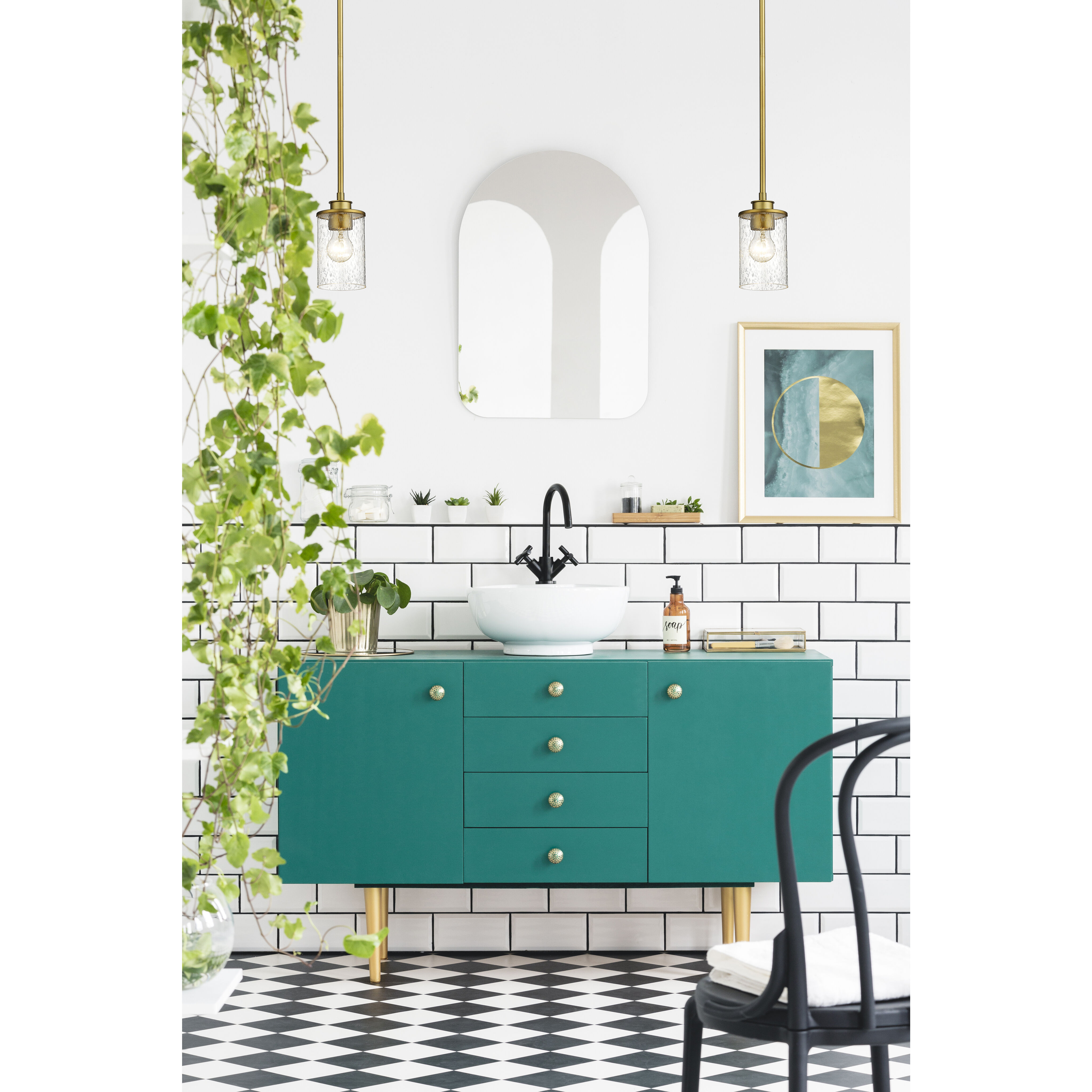 Beckett 1 Light 5.25 inch Olde Brass Pendant Ceiling Light