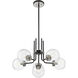 Parsons 6 Light 27 inch Matte Black and Brushed Nickel Chandelier Ceiling Light