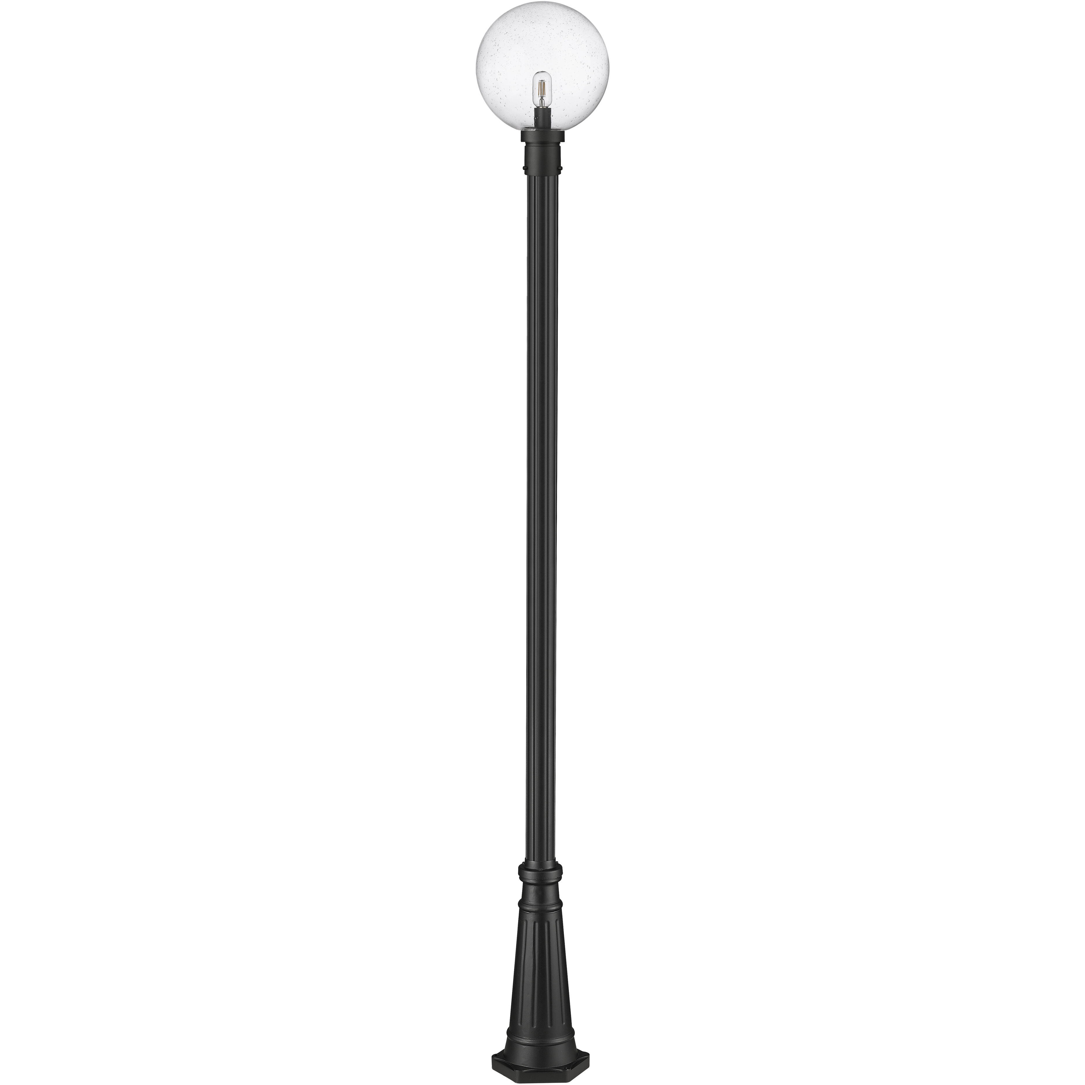 Laurent 1 Light 109.75 inch Black Outdoor Post Mounted Fixture