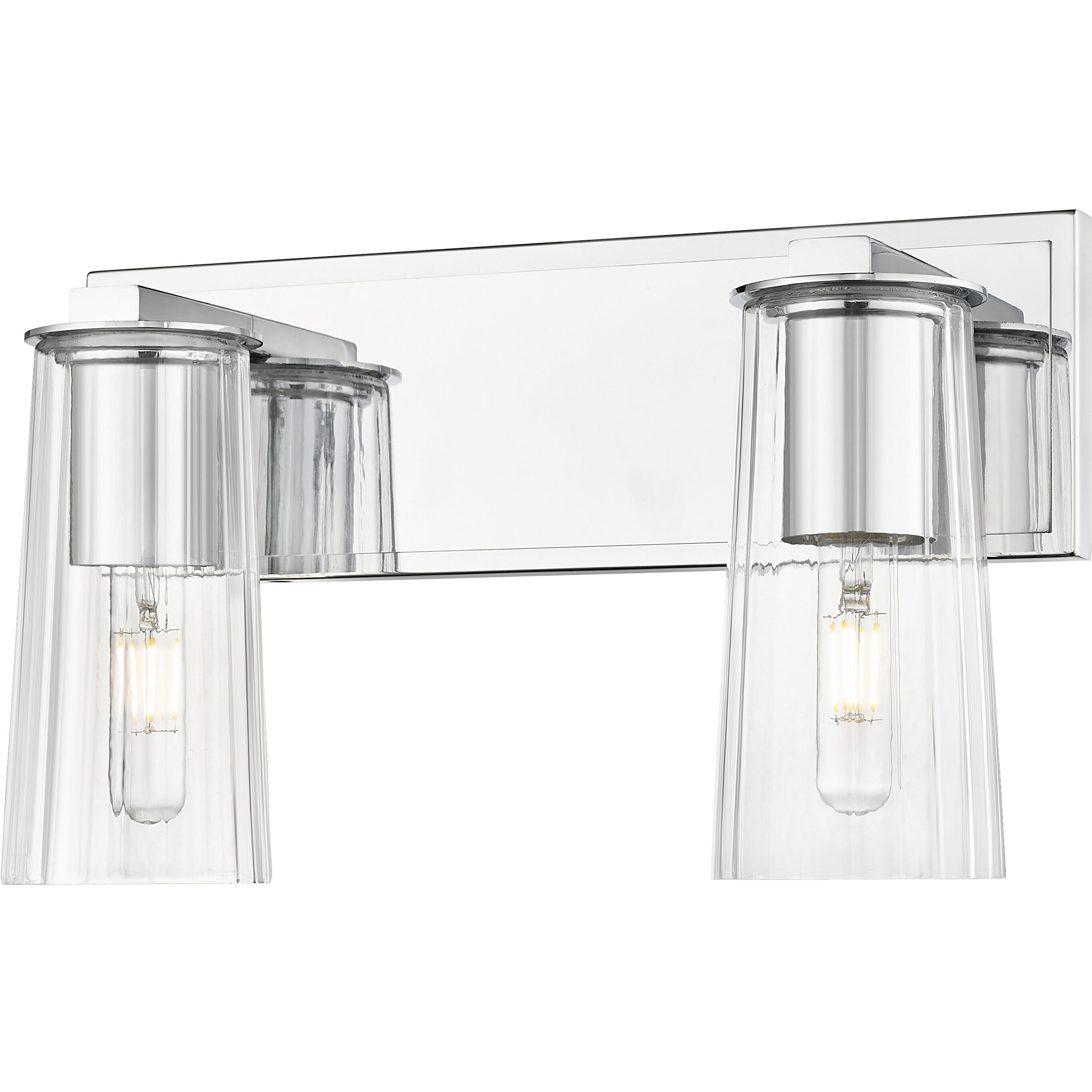 Titus 2 Light 16 inch Chrome Bath Vanity Light Wall Light